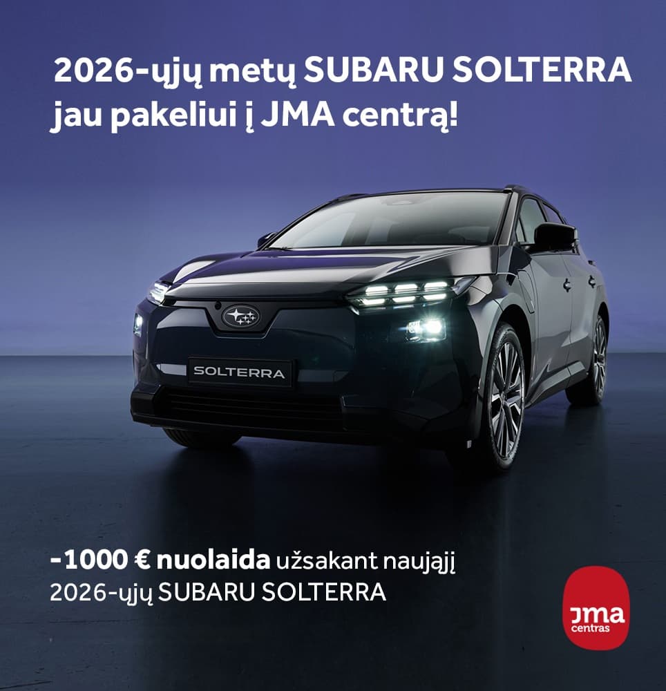 Išankstinis SUBARU SOLTERRA pasiūlymas tiems, kurie renkasi pirmieji